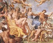 CARRACCI, Annibale Triumph of Bacchus and Ariadne (detail) dsg oil on canvas